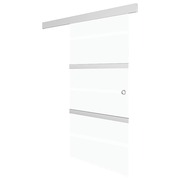  vidaXL ezüstszínű ESG üveg és alumínium tolóajtó 76 x 212 cm akciós termékkép 1