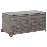  vidaXL világosszürke polyrattan kerti tárolóláda 120 x 65 x 61 cm akciós termékkép 1