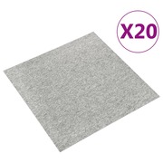  vidaXL 20 db világosszürke szőnyegpadlólap 5 m² 50 x 50 cm akciós termékkép 1