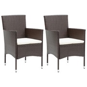  vidaXL 2 db barna kerti polyrattan étkezőszék akciós termékkép 1
