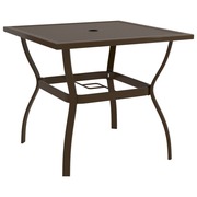  vidaXL barna acél kerti asztal 81,5 x 81,5 x 72 cm akciós termékkép 1