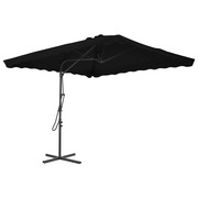  vidaXL fekete kültéri napernyő acélrúddal 250 x 250 x 230 cm akciós termékkép 1