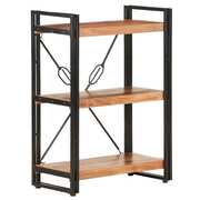  vidaXL 3 szintes tömör akácfa könyvespolc 60 x 30 x 80 cm akciós termékkép 1