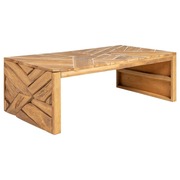  vidaXL eróziós tömör tíkfa dohányzóasztal 110 x 35 x 38 cm akciós termékkép 1