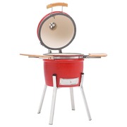  vidaXL Kamado kerámia füstölővel kombinált grillező 81 cm akciós termékkép 1