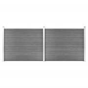  vidaXL szürke WPC kerítéspanelszett 353 x 146 cm akciós termékkép 1
