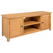  vidaXL tömör tölgyfa TV szekrény 110x35x44 cm akciós termékkép 1