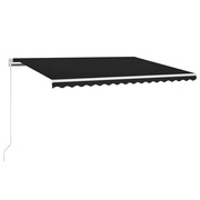  vidaXL antracitszürke szélérzékelős és LED-es napellenző 450 x 300 cm akciós termékkép 1