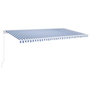  vidaXL kék és fehér kézi napellenző 600 x 350 cm akciós termékkép 1