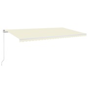  vidaXL krémszínű kézi napellenző 600 x 350 cm akciós termékkép 1