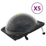  vidaXL 5 db HDPE és alumínium napelemes medencefűtő 75 x 75 x 36 cm akciós termékkép 1