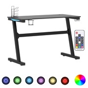  vidaXL fekete Z-lábú LED-es gamer asztal 110 x 60 x 75 cm akciós termékkép 1