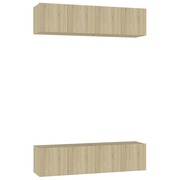  vidaXL 4 db sonoma tölgy színű szerelt fa TV-szekrény 60 x 30 x 30 cm akciós termékkép 1