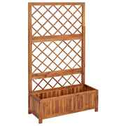  vidaXL tömör akácfa magaságyás ráccsal 85 x 38 x 150 cm akciós termékkép 1