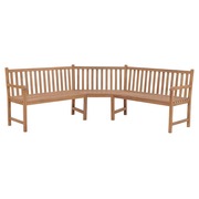  vidaXL tömör tíkfa kerti sarokpad 185 x 185 x 90 cm akciós termékkép 1