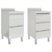  vidaXL 2 db rozsdamentes acél konyhaszekrény 50x60x96 cm akciós termékkép 1