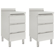  vidaXL 2 db 3 fiókos kereskedelmi konyhaszekrény 50x60x96 cm akciós termékkép 1