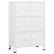  vidaXL fehér fém ipari tárolószekrény 75 x 40 x 115 cm akciós termékkép 1