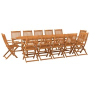  vidaXL 13 részes tömör akácfa kerti étkezőgarnitúra 280x90x75 cm akciós termékkép 1