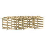  vidaXL 6 db impregnált fenyőfa pergola tetővel 100 x 90 x 100 cm akciós termékkép 1
