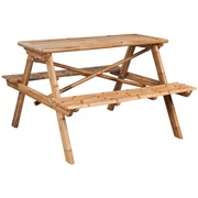  vidaXL bambusz piknikasztal 115 x 115 x 81 cm akciós termékkép 1