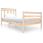  vidaXL tömör fa ágykeret 100 x 200 cm akciós termékkép 1