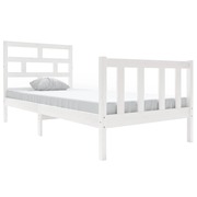  vidaXL Single fehér tömör fenyőfa ágykeret 90 x 190 cm akciós termékkép 1