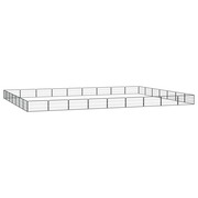  vidaXL 32-paneles fekete porszórt acél kutyakennel 100 x 50 cm akciós termékkép 1
