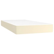  vidaXL krémszínű műbőr zsebrugós ágymatrac 90x200x20 cm akciós termékkép 1