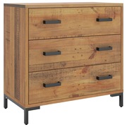  vidaXL tömör fenyőfa fiókos szekrény 75 x 35 x 70 cm akciós termékkép 1