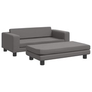  vidaXL szürke gyerek bársonykanapé lábzsámollyal 100x50x30 cm akciós termékkép 1
