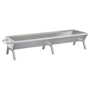  vidaXL ezüstszínű rozsdamentes acél grilltálca 158 x 42 x 31 cm akciós termékkép 1