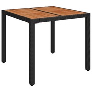  vidaXL fekete polyrattan falapos kerti asztal 90 x 90 x 75 cm akciós termékkép 1