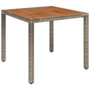  vidaXL szürke polyrattan falapos kerti asztal 90 x 90 x 75 cm akciós termékkép 1