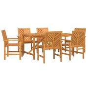  vidaXL Kert étkező szett 7 pcs Barna 150 x 90 x 74 cm tömör akácfa akciós termékkép 1