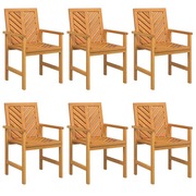  vidaXL Kerti étkező székek 6 pcs Barna 59 x 62.5 x 89 cm tömör akácfa akciós termékkép 1