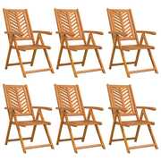  vidaXL Dönthető szék 6 pcs Barna 57 x 71 x 90cm faszínű akciós termékkép 1