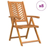  vidaXL Dönthető szék 8 pcs Barna 57 x 71 x 90cm faszínű akciós termékkép 1