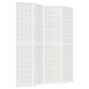  vidaXL 4 paneles fehér japán stílusú összecsukható paraván 160x170 cm akciós termékkép 1