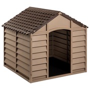  vidaXL barna polipropilén kutyaház 86x84x82 cm akciós termékkép 1