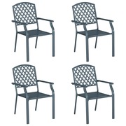  vidaXL Szék 4 pcs Antracit 56 x 65 x 89cm Acél akciós termékkép 1