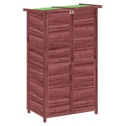  vidaXL mokka színű tömör fenyőfa kerti szerszámtároló 83 x 57 x 140 cm akciós termékkép 1