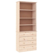  vidaXL ALTA tömör fenyőfa fiókos könyvszekrény 77x35x186,5 cm akciós termékkép 1