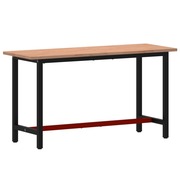  vidaXL tömör bükkfa és fém munkaasztallap 150x55x81,5 cm akciós termékkép 1