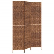  vidaXL barna 3 paneles vízijácint térelválasztó 122x180 cm akciós termékkép 1
