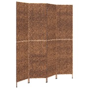  vidaXL barna 4 paneles vízijácint térelválasztó 163x180 cm akciós termékkép 1