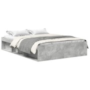  vidaXL betonszürke king size ágykeret 150 x 200 cm akciós termékkép 1