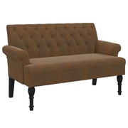  vidaXL barna műbőr pad háttámlával 120x62x75,5 cm akciós termékkép 1