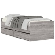  vidaXL szürke sonoma kisméretű egyszemélyes ágykeret 75 x 190 cm akciós termékkép 1