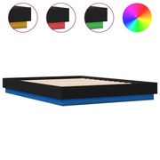  vidaXL fekete ágykeret LED-világítással 160 x 200 cm akciós termékkép 1